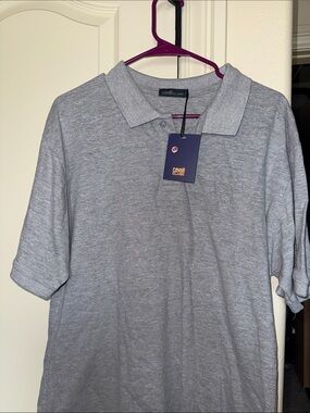 Cavalli Class Light Gray Men’s Polo with Embroidered Logo